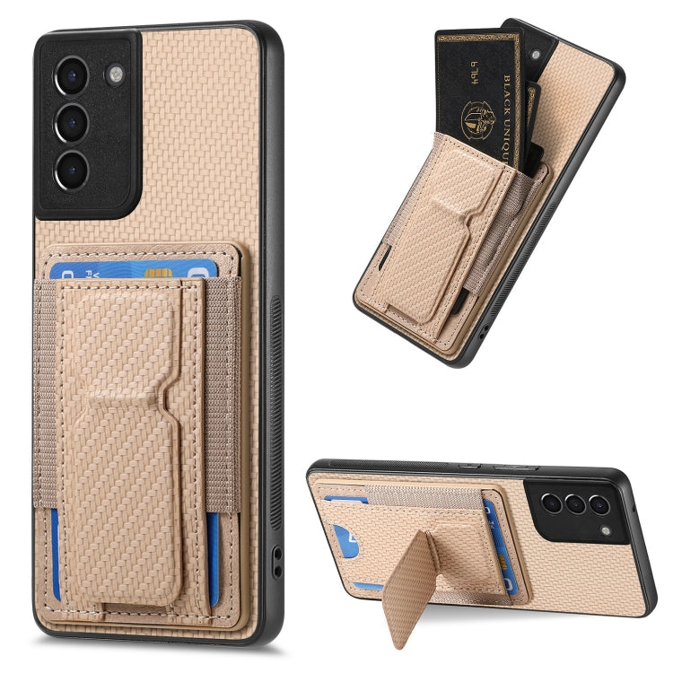 Custodia con borsa elastica per carte e supporto pieghevole per Samsung Galaxy
