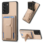 Custodia con borsa elastica per carte e supporto pieghevole per Samsung Galaxy