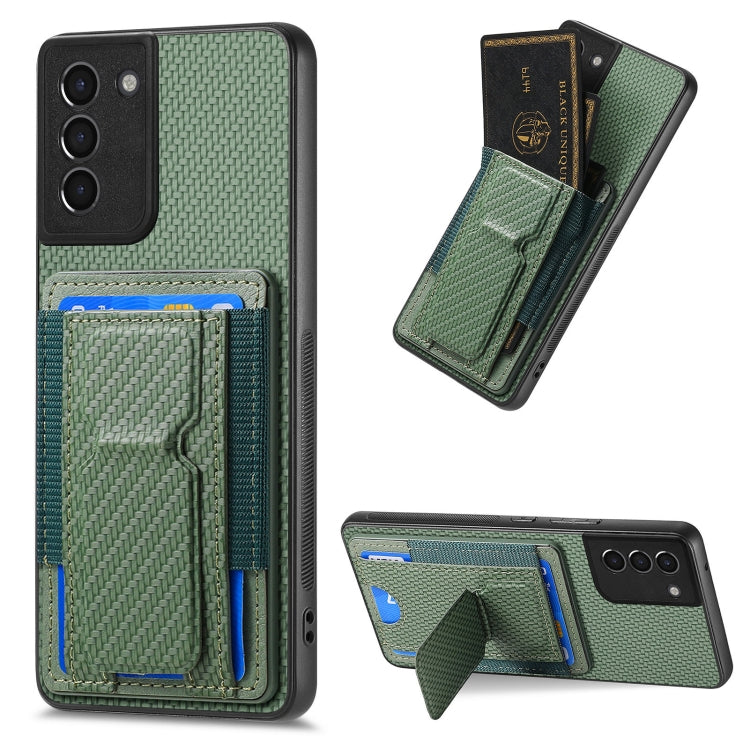 Custodia con borsa elastica per carte e supporto pieghevole per Samsung Galaxy