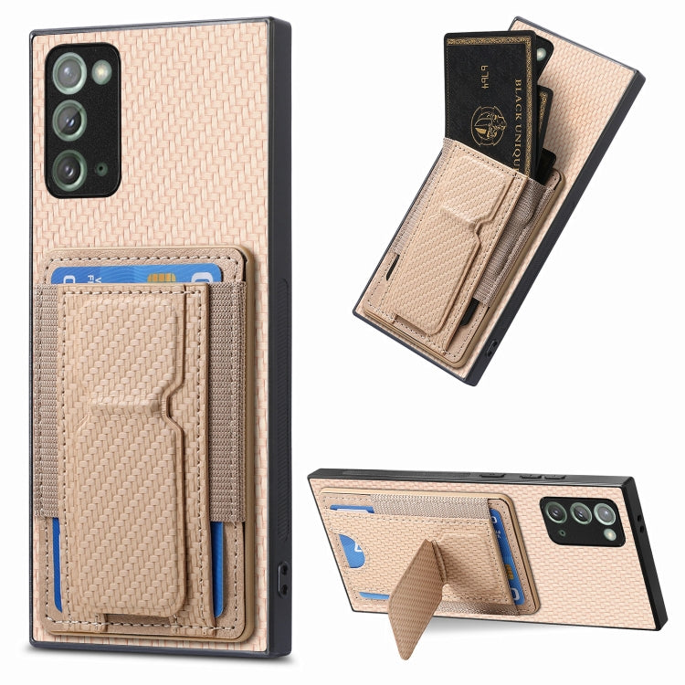Custodia con borsa elastica per carte e supporto pieghevole in fibra di carbonio