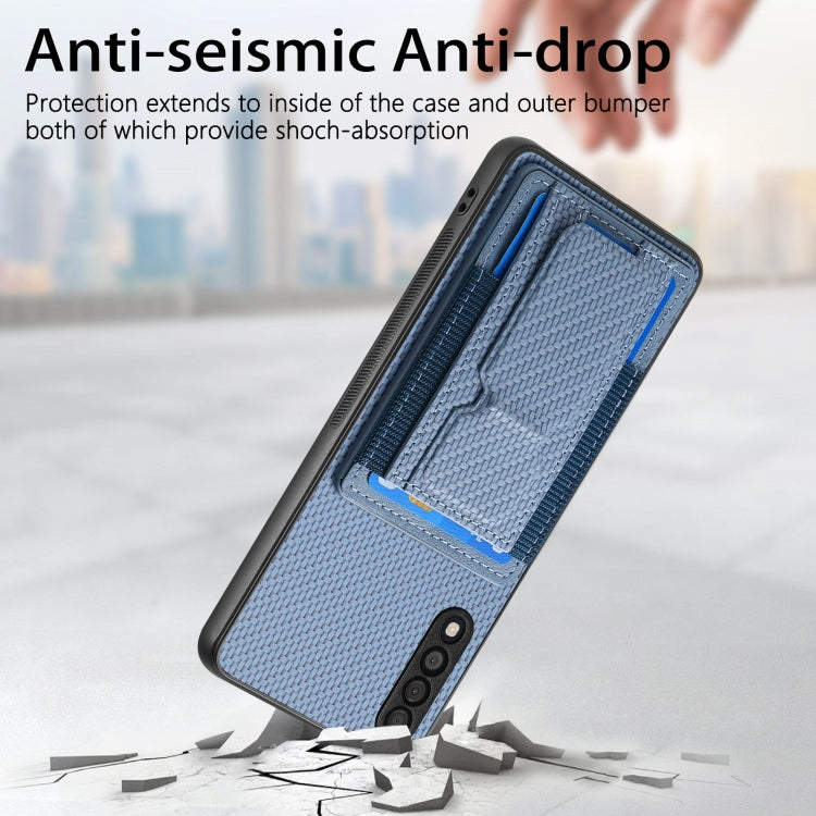 Custodia con borsa elastica e supporto pieghevole per Samsung Galaxy A70 e A70s