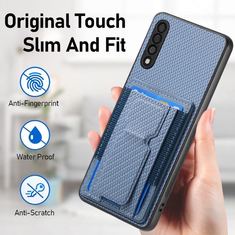 Custodia con borsa elastica e supporto pieghevole per Samsung Galaxy A70 e A70s