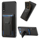 Custodia con borsa elastica e supporto pieghevole per Samsung Galaxy A70 e A70s