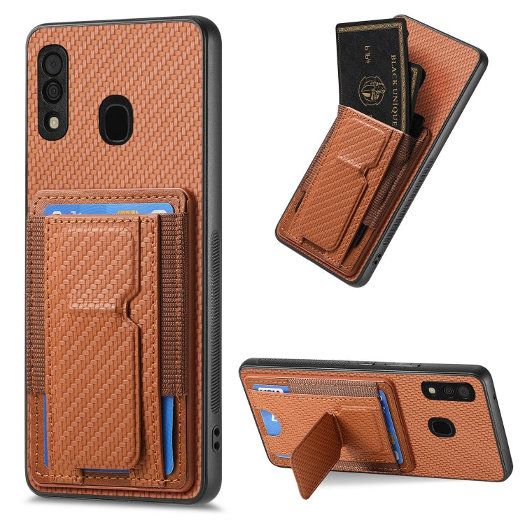 Custodia con borsa elastica e supporto pieghevole per Samsung Galaxy A70 e A70s