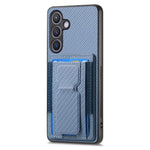 Custodia per telefono con borsa elastica per carte con supporto pieghevole in fibra di carbonio, For Samsung Galaxy A57 5G, For Samsung Galaxy A37 5G, For Samsung Galaxy S25 Edge 5G, For Samsung Galaxy A56 5G