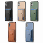 Custodia per telefono con borsa elastica per carte con supporto pieghevole in fibra di carbonio, For Samsung Galaxy A57 5G, For Samsung Galaxy A37 5G, For Samsung Galaxy S25 Edge 5G, For Samsung Galaxy A56 5G