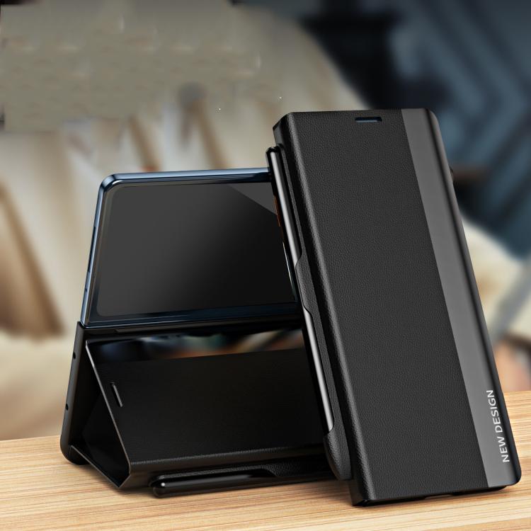 Custodia per telefono in pelle ad adsorbimento elettrolitico laterale con slot per penna, For Galaxy Z Fold8 Ultra 5G, For Galaxy Z TriFold, For Galaxy Z Fold7 5G, For Galaxy Z Fold6 5G