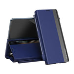 Custodia per telefono in pelle ad adsorbimento elettrolitico laterale con slot per penna, For Galaxy Z Fold8 Ultra 5G, For Galaxy Z TriFold, For Galaxy Z Fold7 5G, For Galaxy Z Fold6 5G
