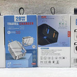 Caricatore doppio USB QC3.0 28W con presa americana