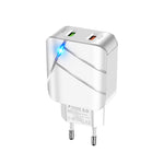 Caricabatterie doppio USB QC3.0 28W con presa europea