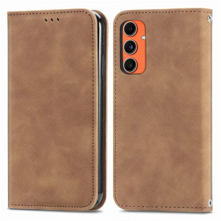 Custodia pelle magnetica retrò per Samsung Galaxy A36 5G