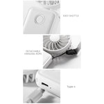 Mini ventilatore portatile pieghevole a 3 velocità con corda