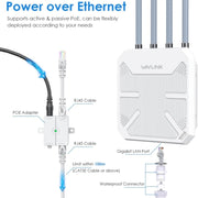 WAVLINK WN573HX3 AX3000 Router dual band wireless esterno WiFi impermeabile, US Plug, UK Plug, EU Plug, AU Plug