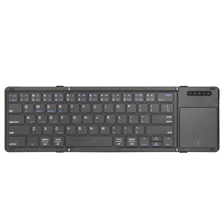 B077T Con Touchpad Tastiera Bluetooth wireless pieghevole in pelle PU, B077T