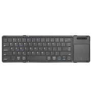 B077T Con Touchpad Tastiera Bluetooth wireless pieghevole in pelle PU, B077T