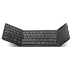 B077T Con Touchpad Tastiera Bluetooth wireless pieghevole in pelle PU, B077T
