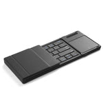 B077T Con Touchpad Tastiera Bluetooth wireless pieghevole in pelle PU, B077T