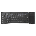 B077T Con Touchpad Tastiera Bluetooth wireless pieghevole in pelle PU, B077T