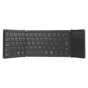 B077T Con Touchpad Tastiera Bluetooth wireless pieghevole in pelle PU, B077T