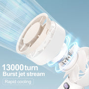 FC1 100 livelli di velocità del vento Ventilatore portatile a turbina con ventola da tavolo per dispositivo di raffreddamento estivo, FC1 (Black), FC1 (White)