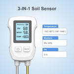 Rilevatore digitale 3 in 1 umidità, temperatura e PH suolo