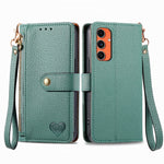 Custodia in pelle con cordino e cerniera per Samsung Galaxy C55