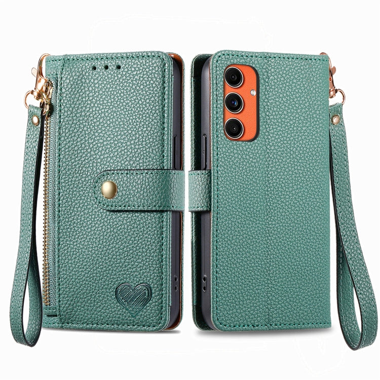Custodia in pelle con cordino e cerniera per Samsung Galaxy C55