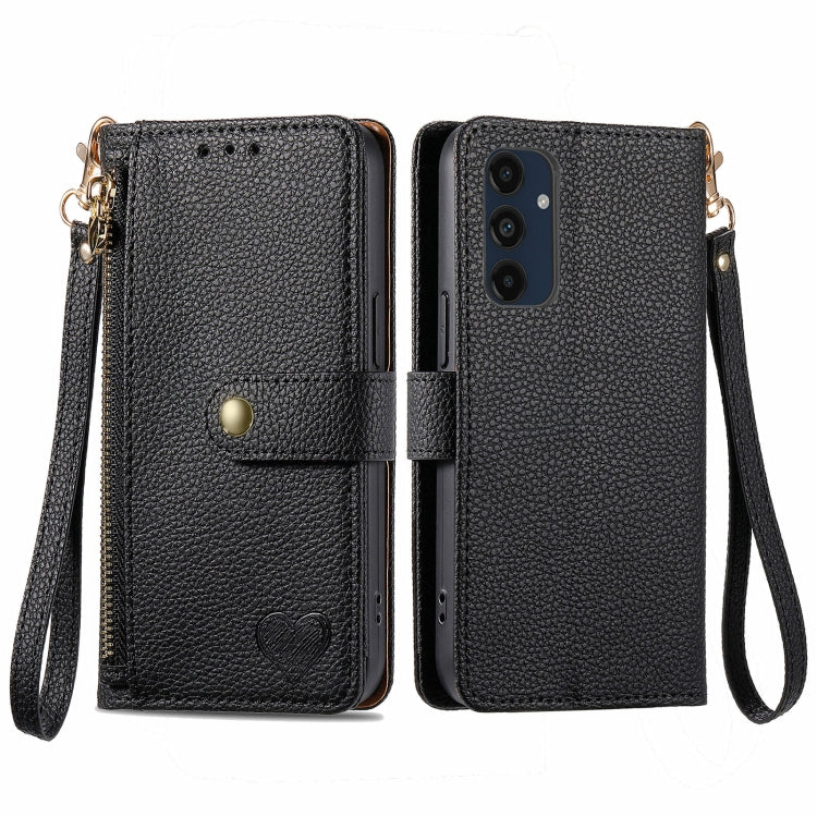 Custodia in pelle con cordino e cerniera per Samsung Galaxy C55