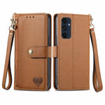 Custodia in pelle con cordino e cerniera per Samsung Galaxy C55