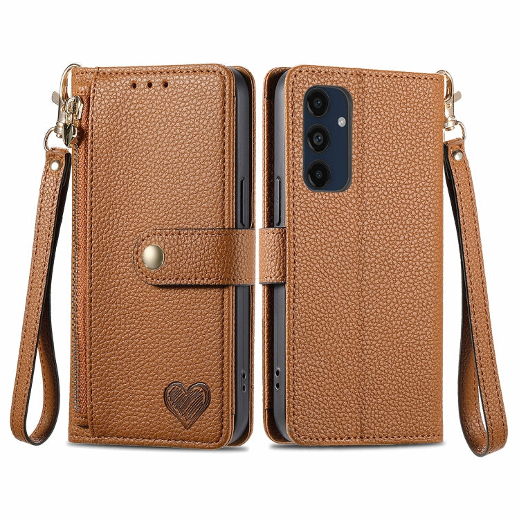 Custodia in pelle con cordino e cerniera per Samsung Galaxy C55