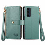 Custodia in pelle con cordino e cerniera per Samsung Galaxy C55