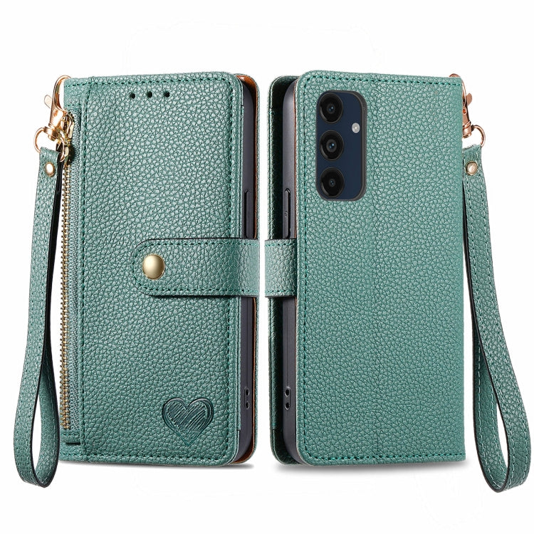 Custodia in pelle con cordino e cerniera per Samsung Galaxy C55