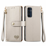 Custodia in pelle con cordino e cerniera per Samsung Galaxy C55