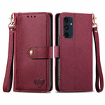 Custodia in pelle con cordino e cerniera per Samsung Galaxy C55