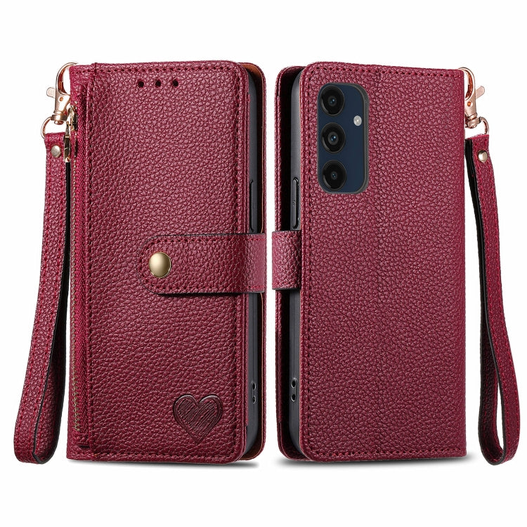 Custodia in pelle con cordino e cerniera per Samsung Galaxy C55