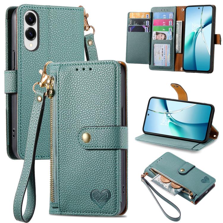Custodia in pelle con cordino e cerniera per Samsung Galaxy A57 5G