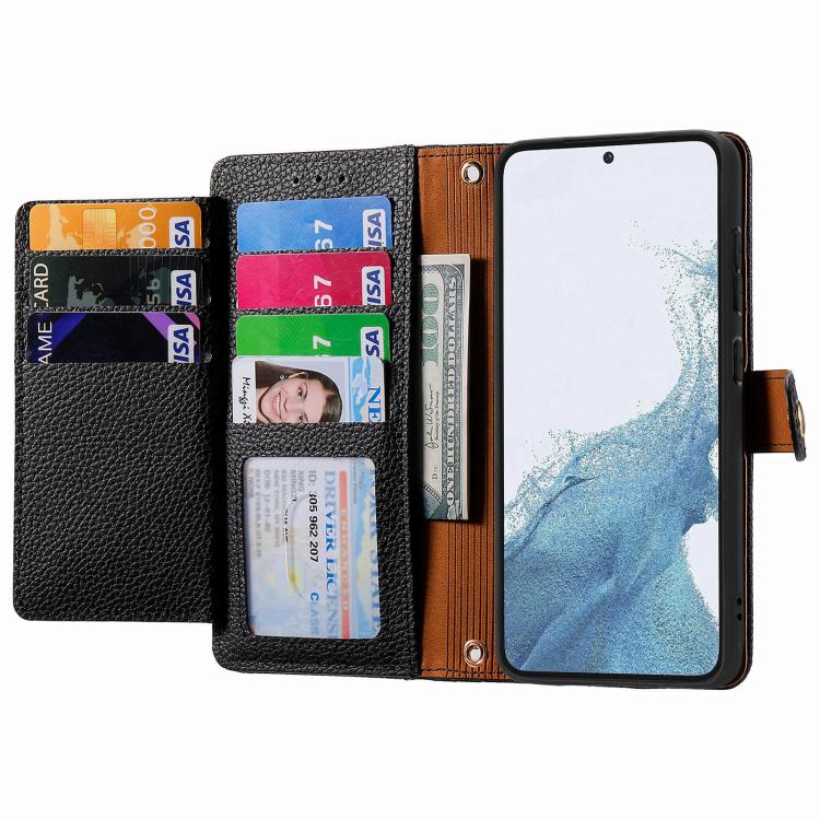 Custodia in pelle con cordino e cerniera per Samsung Galaxy A57 5G