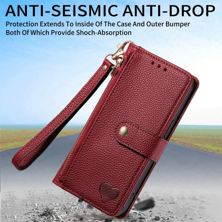 Custodia in pelle con cordino e cerniera per Samsung Galaxy S25 5G