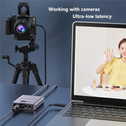 HC-V9 1080P HDMI Gioco Adattatore di registrazione in streaming live USB3.0 Scheda di acquisizione video HD 4K, HC-V9