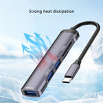 Adattatore USB Tipo C con USB 3.0, USB 2.0 e slot SD/TF