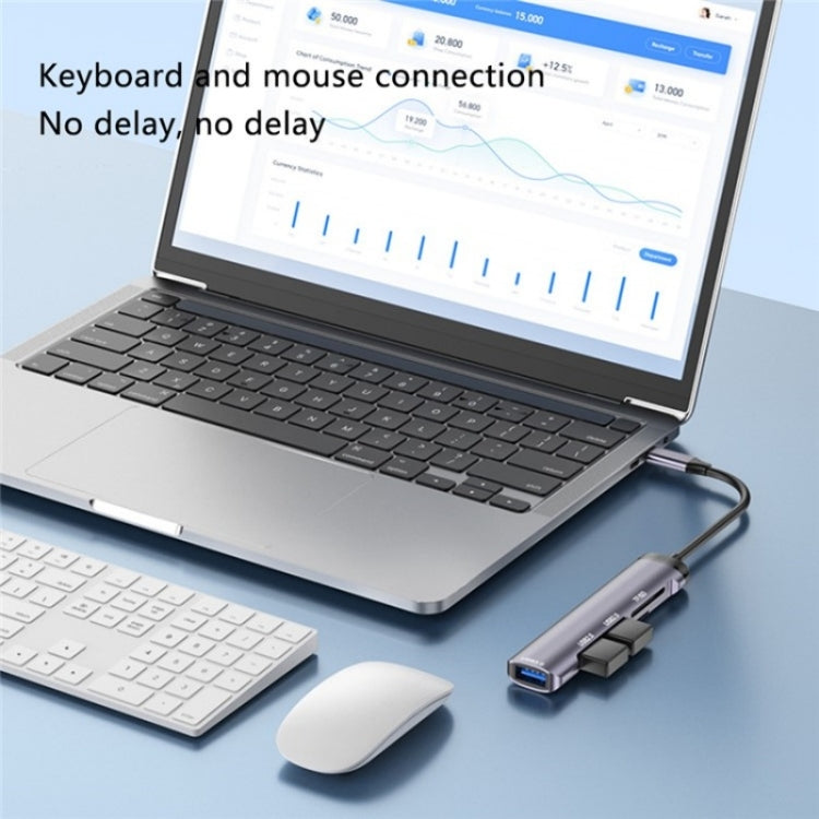 Adattatore USB Tipo C con USB 3.0, USB 2.0 e slot SD/TF