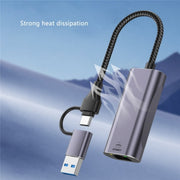 Adattatore T30B USB/Type-C a Gigabit Hub per laptop, tablet, PC, telefoni, docking station, T30B