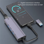 Hub USB 3.0 x3, USB-C e porta Gigabit RJ45 T513
