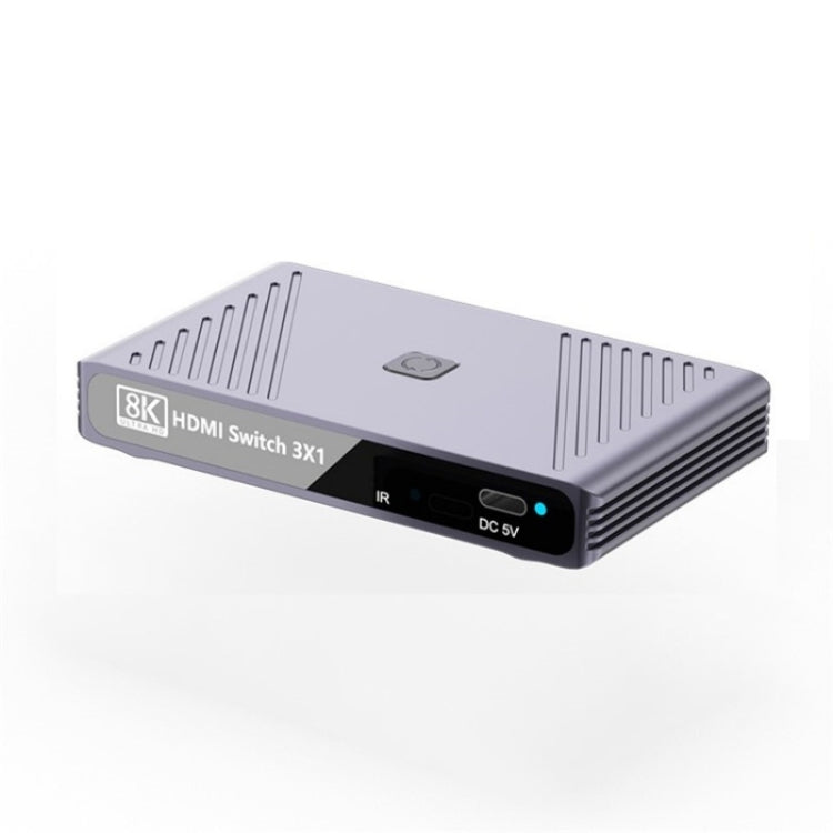 Q803 Per TV/Monitor/Fotocamera Convertitore switch 8K HDMI 3-in-1-out con porta USB-C 5V, Q803
