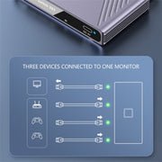 Q803 Per TV/Monitor/Fotocamera Convertitore switch 8K HDMI 3-in-1-out con porta USB-C 5V, Q803
