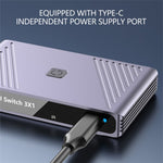 Convertitore switch HDMI 3-in-1 8K con porta USB-C 5V