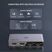 Q301 4K / 60 Hz HD Video Adattatore in lega di alluminio 3 ingressi 1 uscita HDMI Switcher