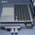 Hub USB 3.0 e Type-C 4 porte 5 Gbps per laptop