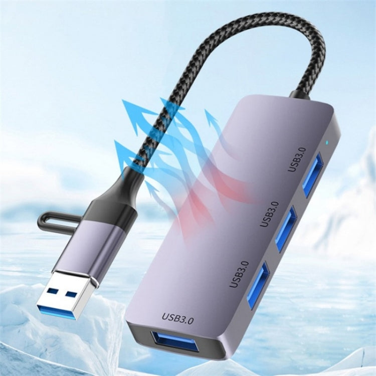 Hub USB 3.0 e Type-C 4 porte 5 Gbps per laptop