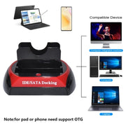Supporto per disco rigido USB 575D, scatola per disco rigido mobile per laptop, base per HDD SATA IDE da 2,5/3,5 pollici, US Plug, UK Plug, EU Plug, AU Plug